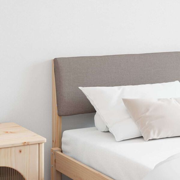 vidaXL Tăblie tapițată Gri taupe 200 cm Lemn de pin masiv