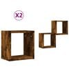 vidaXL Șemele de perete 2 pcs Maro 26 x 15 x 26 cm Lemn compozit
