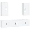 vidaXL Set dulap TV, 5 piese, alb, lemn prelucrat