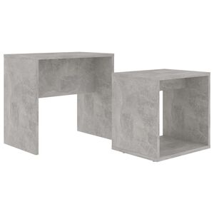 vidaXL Set măsuțe de cafea, gri beton, 48x30x45 cm, lemn prelucrat