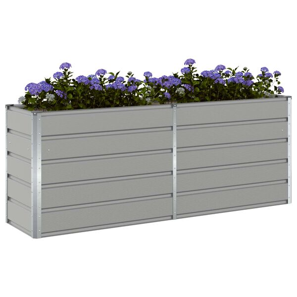 vidaXL Jardinieră Gri deschis 480 x 50 x 45 cm Oțel Galvanizat