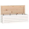 vidaXL Cutie de depozitare, alb, 109x36,5x33 cm, lemn masiv de pin