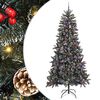 vidaXL Brad de Crăciun artificial Verde 240 cm PVC și Plastic și Oțel