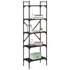 vidaXL Bibliotecă Stejar Negru 56 x 32 x 174 cm Lemn compozit