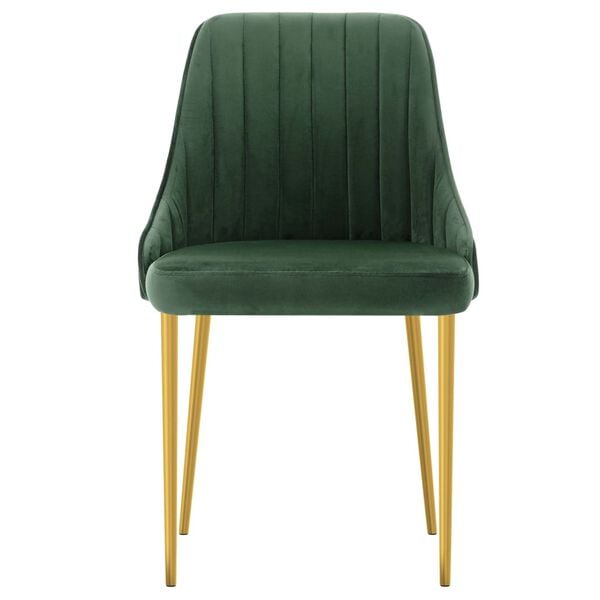 vidaXL Scaune de bucătărie, 6 buc., verde &icirc;nchis, catifea