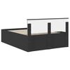 vidaXL Cadru de pat cu headboard Negru 160 x 200 cm Lemn compozit