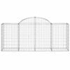 vidaXL Coșuri gabion arcuite 4 buc, 200x50x80/100 cm, fier galvanizat