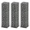 vidaXL Set gabioane, 3 buc, s&acirc;rmă galvanizată, 25 x 25 x 100 cm