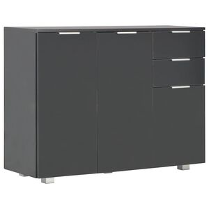 vidaXL Dulap, negru extralucios, 107x35x80,5 cm