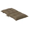 vidaXL Perne scaun cu spătar mic 2 buc. melanj taupe 100x50x7cm textil