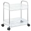 vidaXL Cărucior de depozitare cu 2 niveluri transparent acrilic