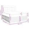 vidaXL Pat box spring cu saltea, albastru, 200x200 cm, catifea