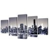 vidaXL Set de tablouri p&acirc;nză, monocrom, imprimeu New York Skyline, 200x100 cm