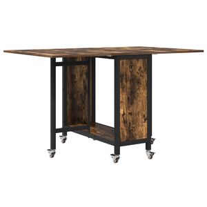 vidaXL Masă de dining pliabilă cu rotițe 130 x 80 x 76,5 cm otel PB