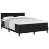 vidaXL Pat cu arcuri cu headboard Manual Negru 160 x 200 cm țesătură