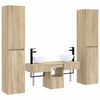 vidaXL Set de mobilier pentru baie 5 buc. Stejar Sonoma