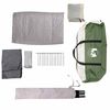 vidaXL Cort de camping pentru 3 persoane, verde, impermeabil
