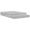 vidaXL Cadru de pat cu depozitare Gri Sonoma 135 cm Lemn prelucrat