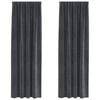 vidaXL Perdele opace 2 buc. Gri deschis 140 x 260 cm Catifea