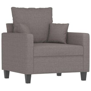 vidaXL Fotoliu canapea, gri taupe, 60 cm, material textil