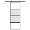 vidaXL Ușă glisantă cu set de feronerie sticlă temperată și aluminiu