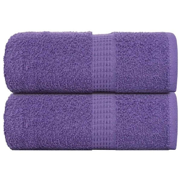 vidaXL Prosoape de baie, FROGN, 2 buc., violet, 30x30 cm, 360 g/m²