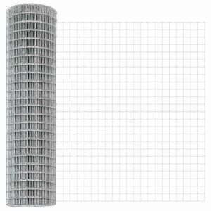 vidaXL Gard Euro Argintiu 1.2 x 10 m Metal zincat prin imersie la cald