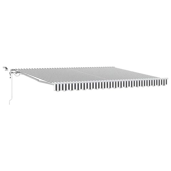 vidaXL Copertină retractabilă automat cu LED, antracit/alb, 400x300 cm