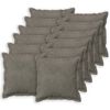 vidaXL Pernă 12 buc. HOUTEN Gri deschis 40 x 40 cm Catifea