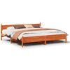 vidaXL Cadru de pat fără saltea, maro ceruit 200x200 cm lemn masiv pin