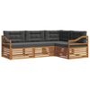 vidaXL Set de canapele de exterior 4 buc. Natural și Antracit
