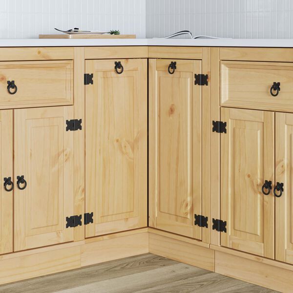 vidaXL Dulap cu raft cu ușă Miere 60 x 32 x 40 cm Lemn de pin masiv