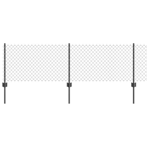 vidaXL Gard cu St&acirc;lp Gri 0,6 x 10 m Oțel și PVC