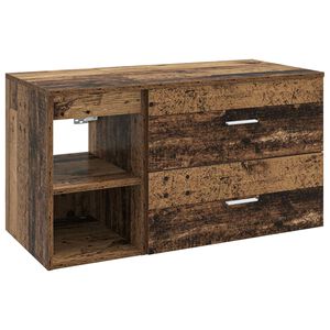 vidaXL Set de mobilier pentru baie 2 pcs Lemn vechi Lemn prelucrat