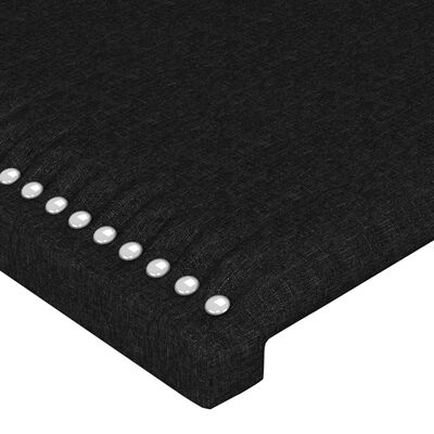 vidaXL Tăblie de pat cu aripioare, negru, 147x16x118/128 cm, textil