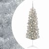 vidaXL Brad de Crăciun artificial &icirc;ngust cu globuri 150 cm 150 LED-uri