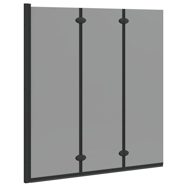 &Icirc;ncărcare duș Manual Negru 130 x 138 cm Sticlă ESG și aluminiu