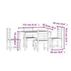 vidaXL Set de dining pentru grădină, 5 piese, lemn masiv de pin