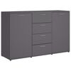 vidaXL Dulap, gri, 120 x 35,5 x 75 cm, lemn prelucrat