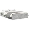 vidaXL Cadru de pat king size, gri beton, 150x200 cm