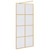 vidaXL Zid de duș walk-in Auriu 90 x 195 cm sticlă securizată