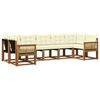 vidaXL Set de canapele de exterior 7 buc. Natural și Crem