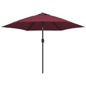 vidaXL Umbrelă de soare de grădină, st&acirc;lp metalic, roșu bordo, 300 cm