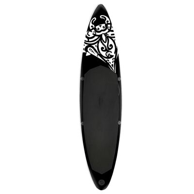 vidaXL Set de placă SUP gonflabilă, negru, 320x76x15 cm