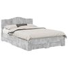 vidaXL Cadru de pat Gri din beton 150 x 200 cm Lemn prelucrat