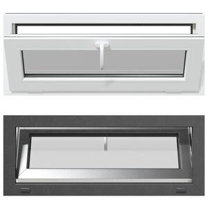 vidaXL Fereastră pentru subsol RISOR 110 x 40 cm PVC și Sticlă