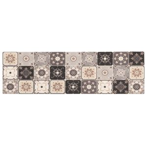 vidaXL Covor de bucătărie Mozaic gri și bej 150 x 45 cm 100% Poliamidă
