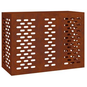 vidaXL Husă pentru aer condiționat Ruginit 110 x 50 x 80 cm