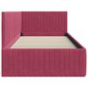 vidaXL Cadru de pat colțar Roșu Vin 90 cm x 190 cm Catifea