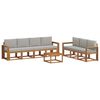 vidaXL Set de canapele de exterior 8 pcs Gri natural și deschis